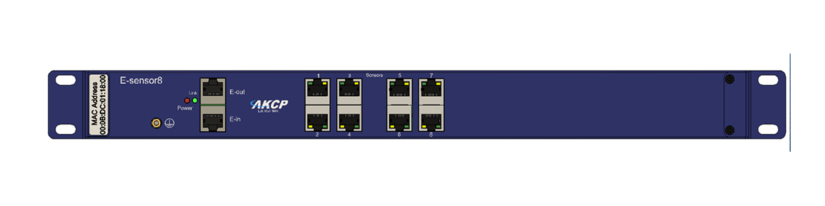 AKCP - E-Sensor8 - Expansion with 8 Ports and DIN rail mounting