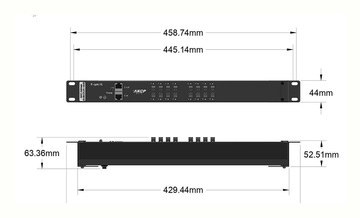 AKCP - E-Opto16 - Expansion with 16 I/O